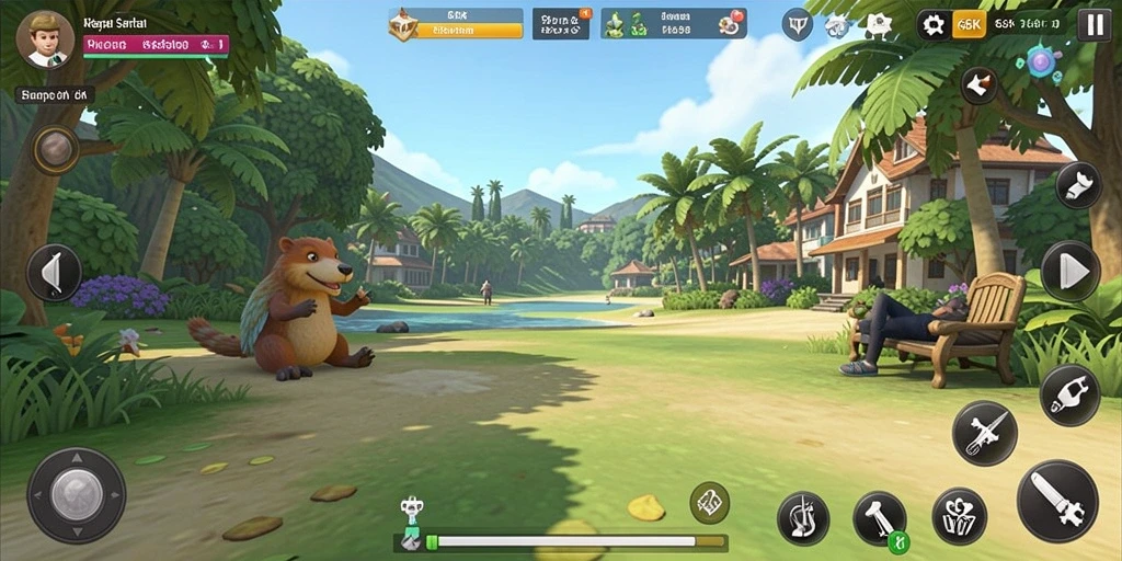 Gameplay 66K yang cerah dan mengasyikkan di layar ponsel.