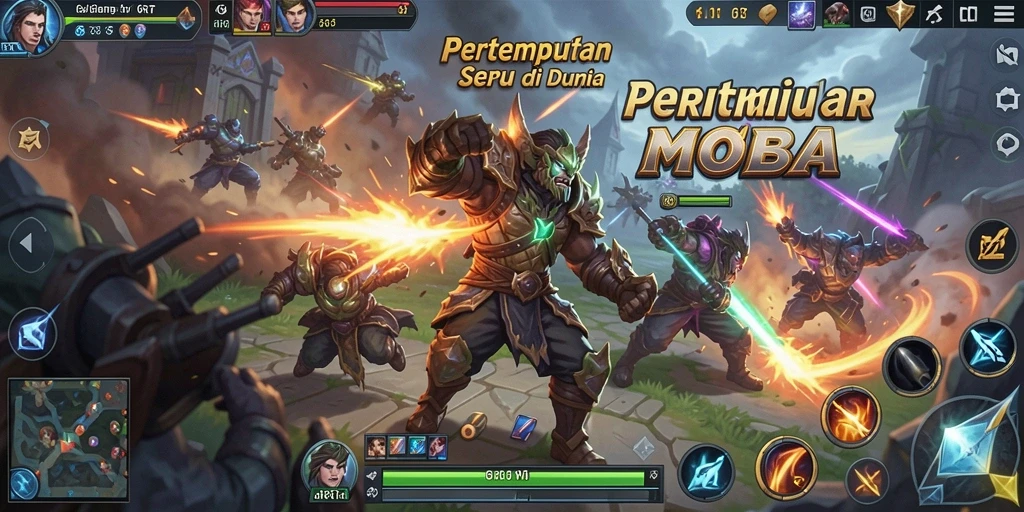 Tampilan gameplay seru dan strategis dalam 6RT.