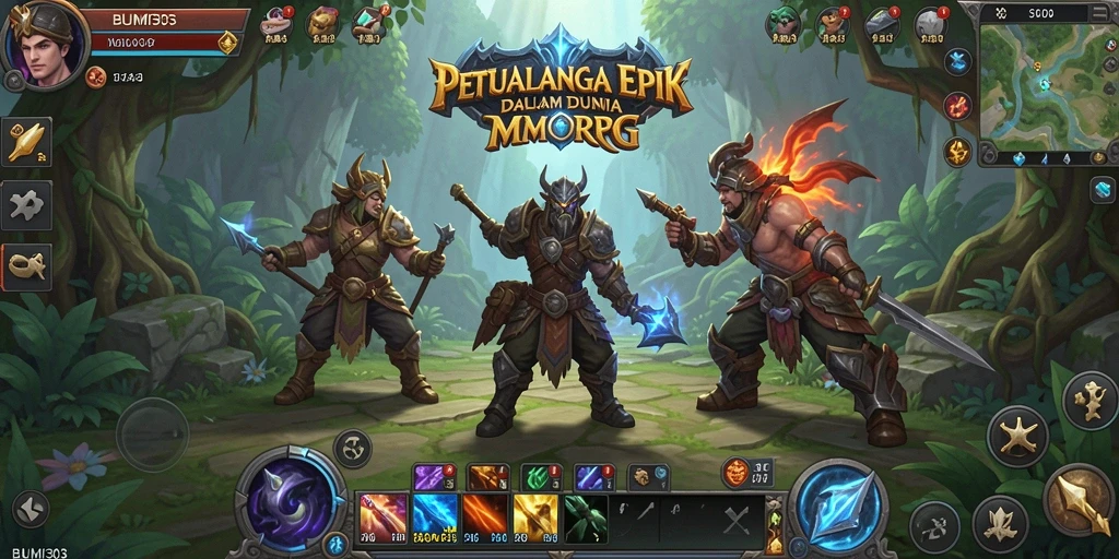 Tampilan gameplay menakjubkan dari BUMI303 dalam dunia MMORPG.