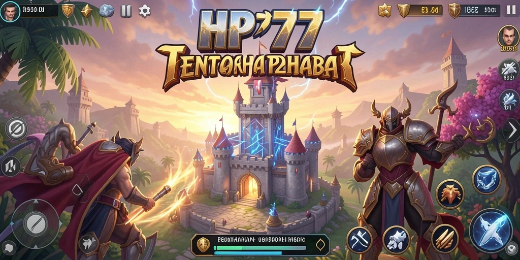 Tangkapan layar gameplay HP777 menampilkan aksi pertahanan yang intens.