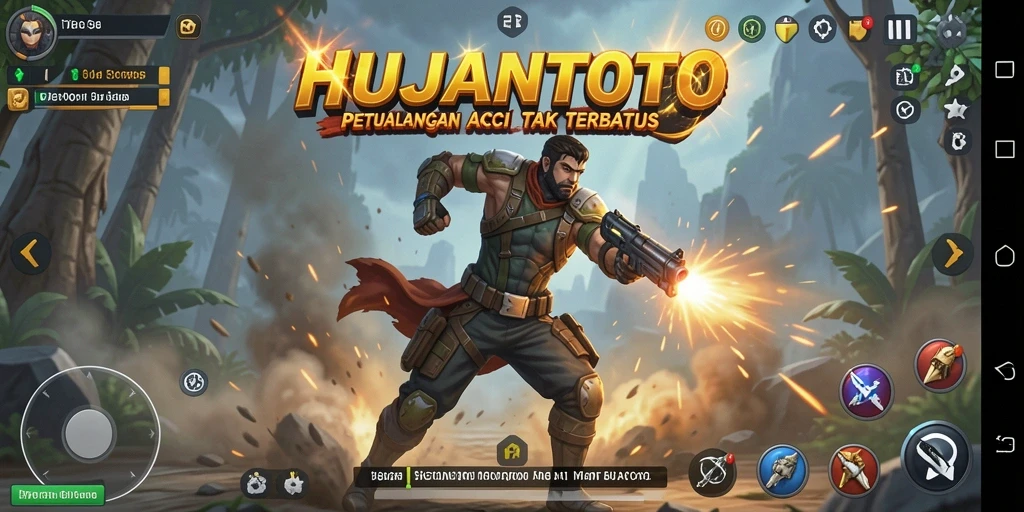 Gameplay HUJANTOTO yang seru dengan pertarungan tak terduga.