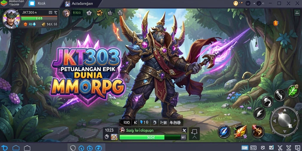 Screenshot utama JKT303 yang menampilkan aksi seru dalam gameplay MMORPG.