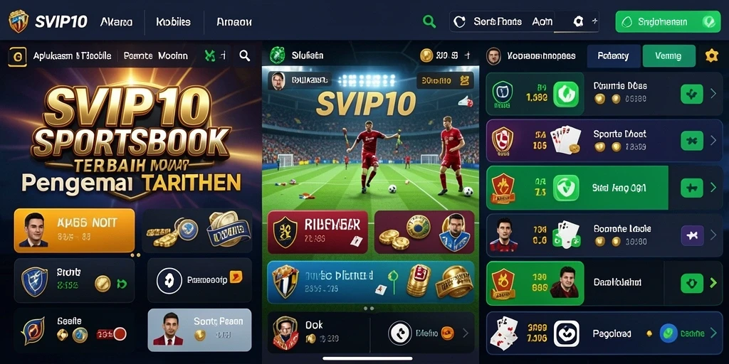 Tampilan utama gameplay SVIP10 dengan pilihan taruhan olahraga yang lengkap.